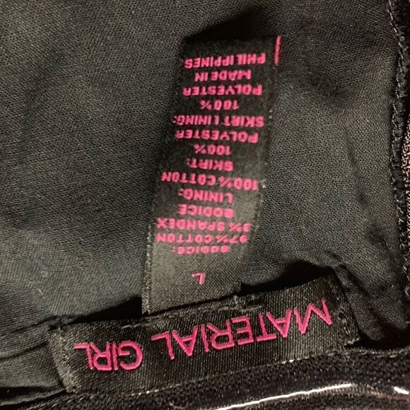 - $5 add in item material Girl lite pink black strapless dress - Picture 6 of 8